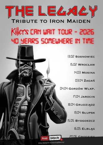 Słupsk Wydarzenie Koncert The Legacy - tribute to Iron Maiden | Koncert na trasie KILLERS CAN WAIT 2026