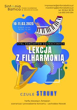 Słupsk Wydarzenie Inne wydarzenie Lekcja z filharmonią. CZUŁE STRUNY